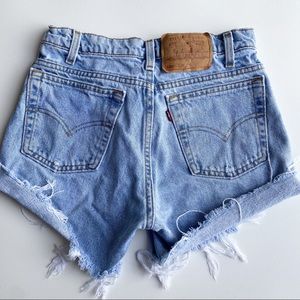 Vintage Levi’s 550 Distressed Denim Shorts